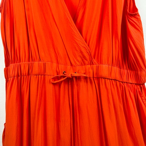 Kenneth Cole Orange Sleeveless Surplice Dress Size 2X - Picture 9 of 16